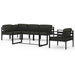 Set mobilier de grădină cu perne, 6 piese, antracit, aluminiu - WALTI WALTI