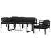 Set mobilier de grădină cu perne, 6 piese, antracit, aluminiu - WALTI WALTI