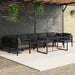 Set mobilier de grădină cu perne, 8 piese, antracit, aluminiu - WALTI WALTI