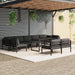 Set mobilier relaxare grădină 10 piese perne aluminiu antracit - WALTI WALTI