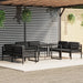 Set mobilier de grădină cu perne, 7 piese, antracit, aluminiu - WALTI WALTI