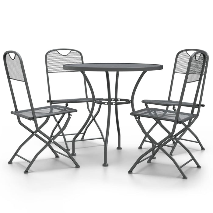 Set mobilier grădină 5 piese antracit plasă metalică expandată - WALTI WALTI