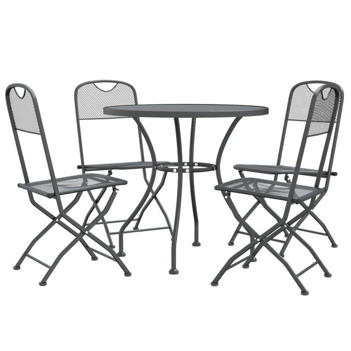 Set mobilier grădină 5 piese antracit plasă metalică expandată - WALTI WALTI