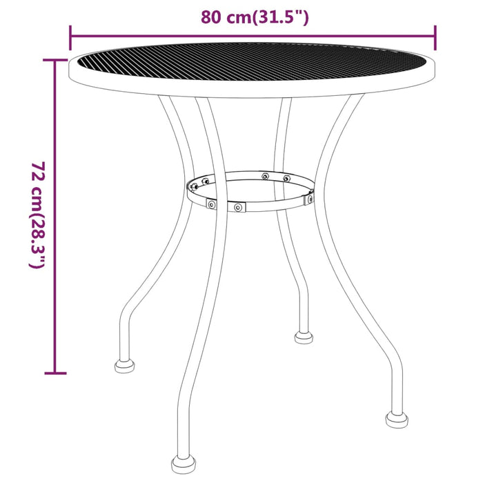 Set mobilier grădină 5 piese antracit plasă metalică expandată - WALTI WALTI