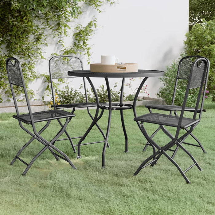 Set mobilier grădină 5 piese antracit plasă metalică expandată - WALTI WALTI