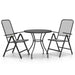 Set mobilier grădină 3 piese antracit plasă metalică expandată - WALTI WALTI