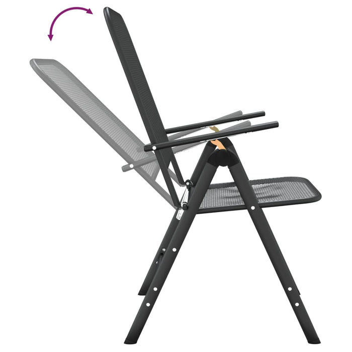 Set mobilier grădină 3 piese antracit plasă metalică expandată - WALTI WALTI
