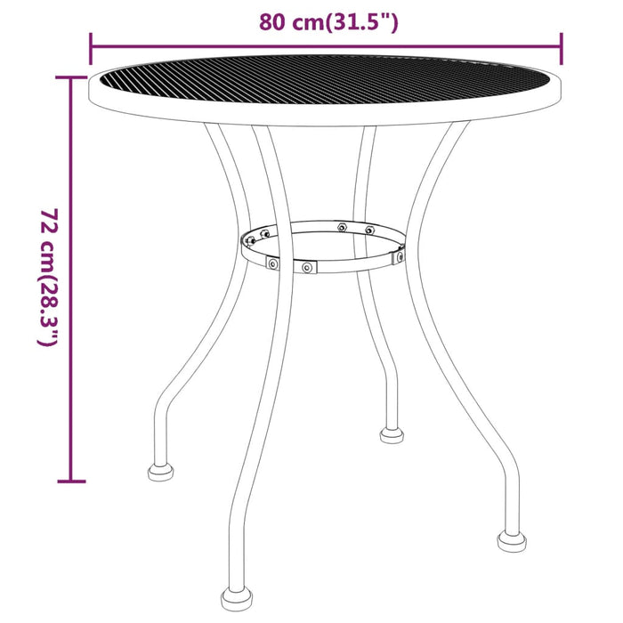 Set mobilier grădină 3 piese antracit plasă metalică expandată - WALTI WALTI