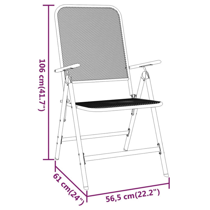 Set mobilier grădină 3 piese antracit plasă metalică expandată - WALTI WALTI