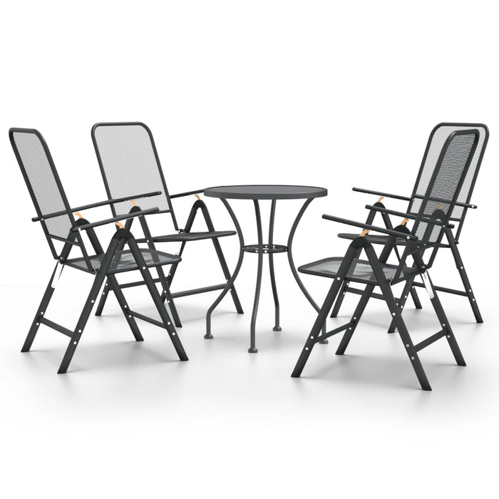 Set mobilier grădină 5 piese antracit plasă metalică expandată - WALTI WALTI