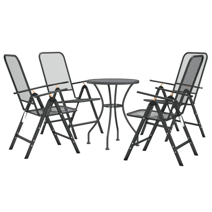 Set mobilier grădină 5 piese antracit plasă metalică expandată - WALTI WALTI