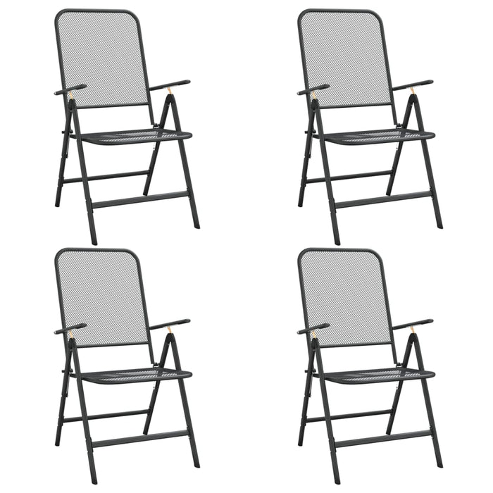Set mobilier grădină 5 piese antracit plasă metalică expandată - WALTI WALTI