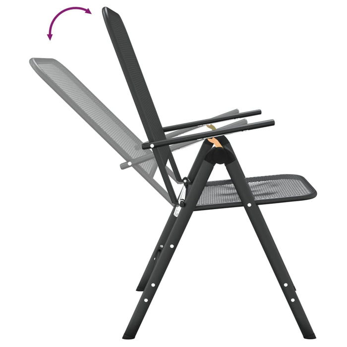 Set mobilier grădină 5 piese antracit plasă metalică expandată - WALTI WALTI