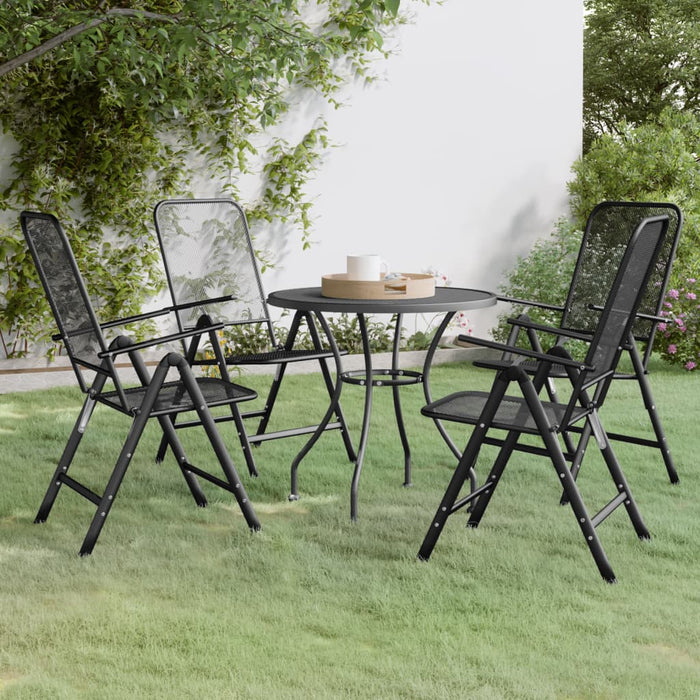 Set mobilier grădină 5 piese antracit plasă metalică expandată - WALTI WALTI