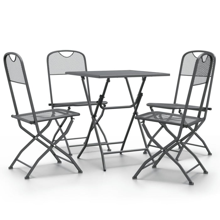 Set mobilier grădină 5 piese antracit plasă metalică expandată - WALTI WALTI