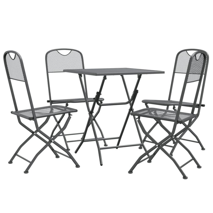 Set mobilier grădină 5 piese antracit plasă metalică expandată - WALTI WALTI