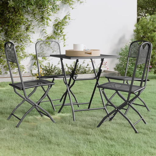 Set mobilier grădină 5 piese antracit plasă metalică expandată - WALTI WALTI