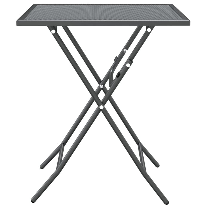 Set mobilier grădină 3 piese antracit plasă metalică expandată WALTI