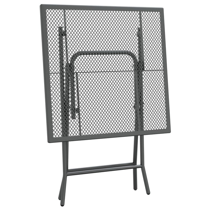 Set mobilier grădină 3 piese antracit plasă metalică expandată WALTI