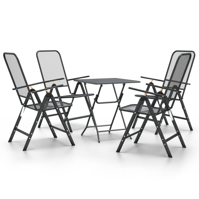 Set mobilier grădină 5 piese antracit plasă metalică expandată - WALTI WALTI