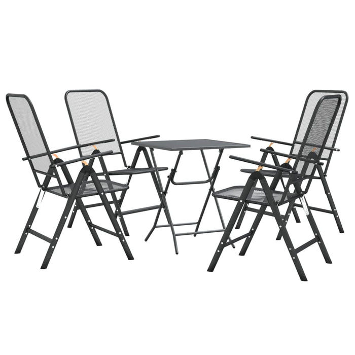 Set mobilier grădină 5 piese antracit plasă metalică expandată - WALTI WALTI