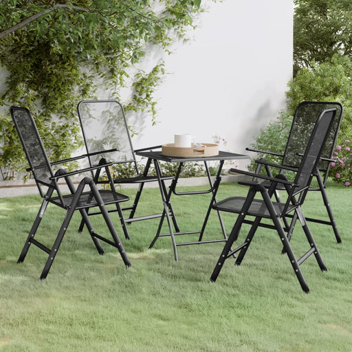 Set mobilier grădină 5 piese antracit plasă metalică expandată - WALTI WALTI