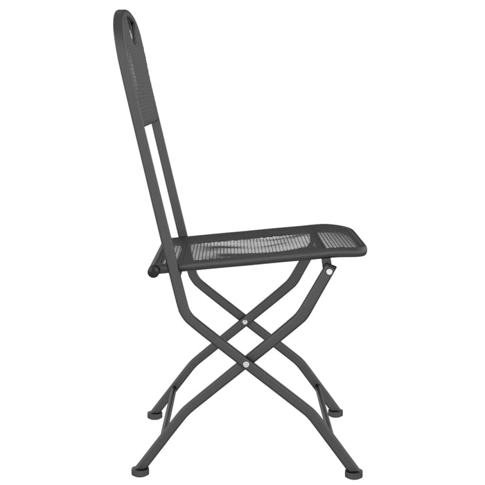 Set mobilier grădină 3 piese antracit plasă metalică expandată - WALTI WALTI