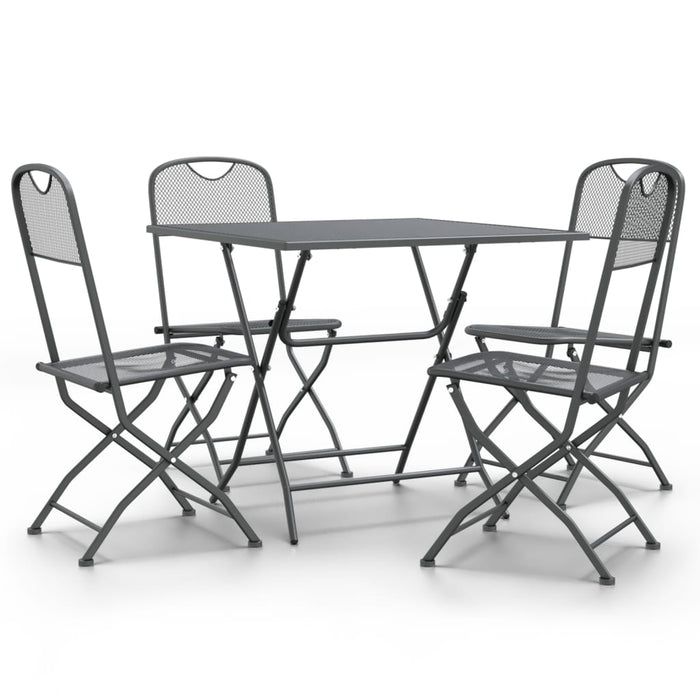 Set mobilier grădină 5 piese antracit plasă metalică expandată - WALTI WALTI