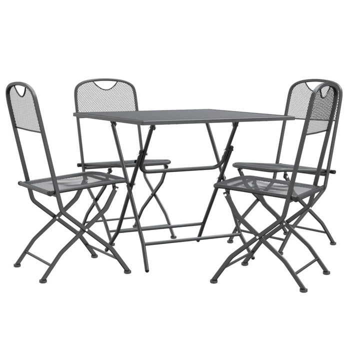Set mobilier grădină 5 piese antracit plasă metalică expandată - WALTI WALTI