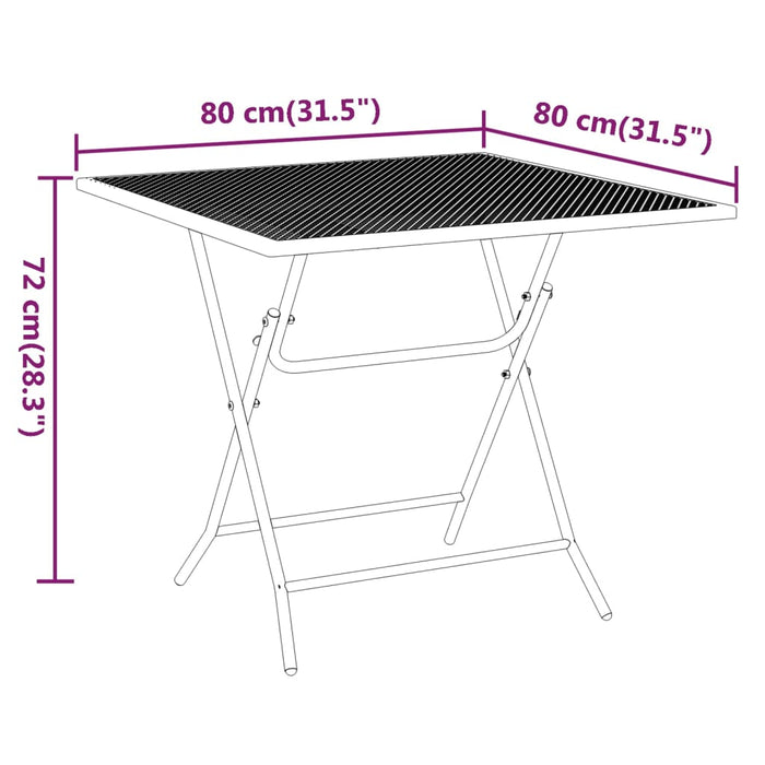 Set mobilier grădină 5 piese antracit plasă metalică expandată - WALTI WALTI