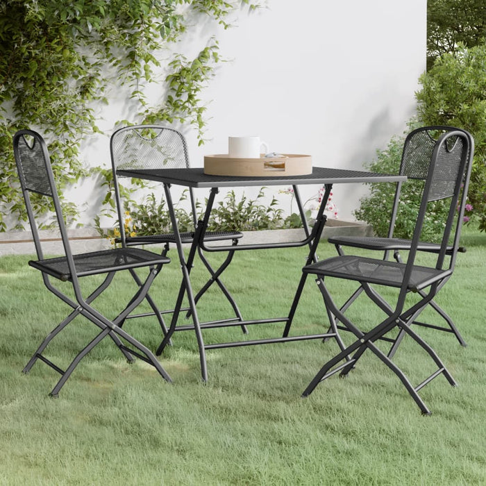 Set mobilier grădină 5 piese antracit plasă metalică expandată - WALTI WALTI