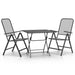 Set mobilier grădină 3 piese antracit plasă metalică expandată - WALTI WALTI