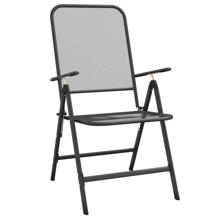 Set mobilier grădină 3 piese antracit plasă metalică expandată - WALTI WALTI