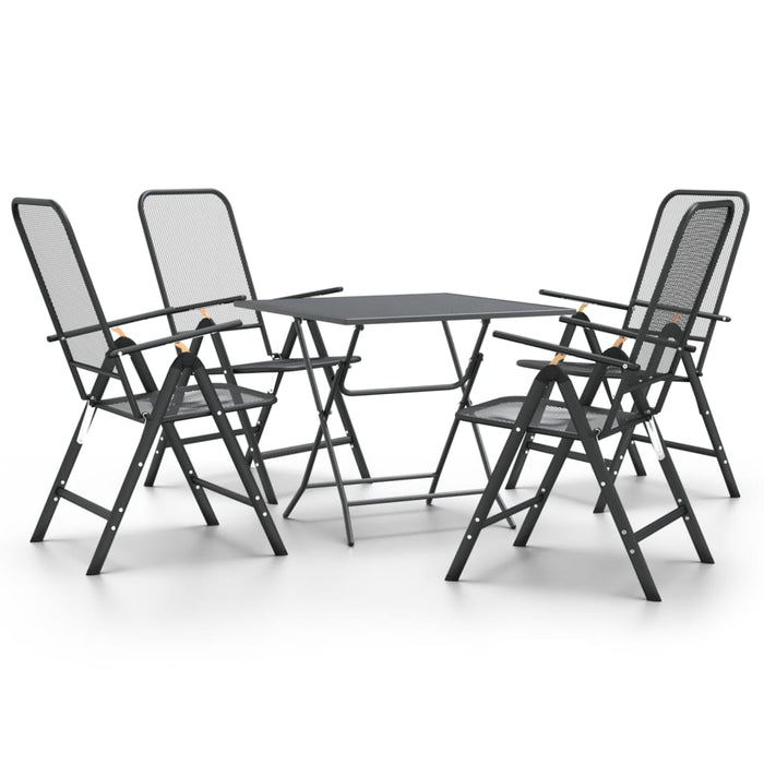 Set mobilier grădină 5 piese antracit plasă metalică expandată - WALTI WALTI