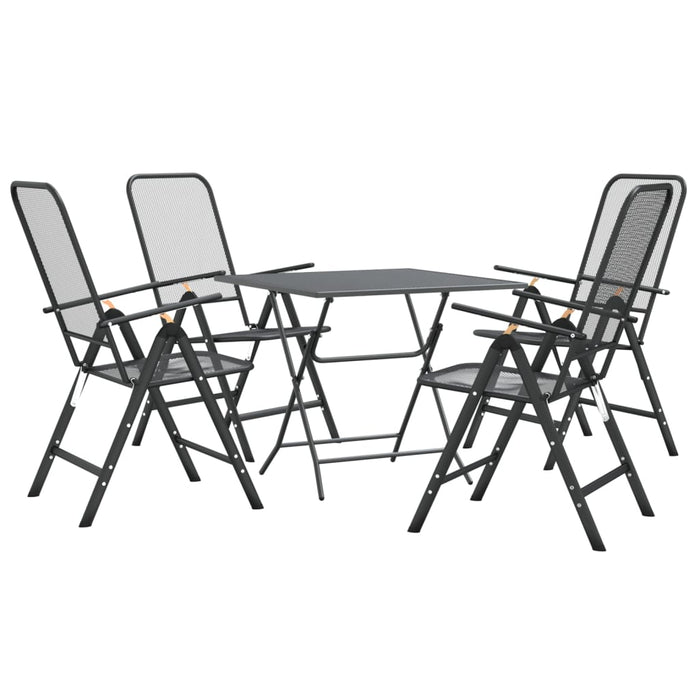 Set mobilier grădină 5 piese antracit plasă metalică expandată - WALTI WALTI
