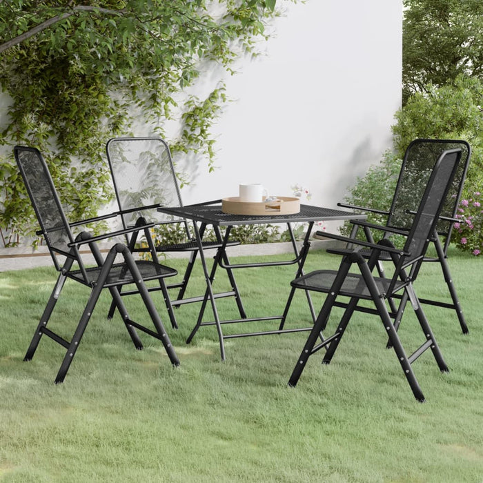 Set mobilier grădină 5 piese antracit plasă metalică expandată - WALTI WALTI