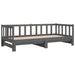 Pat de zi extensibil, gri, 2x(90x190) cm, lemn masiv de pin - WALTI WALTI