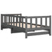 Pat de zi extensibil, gri, 2x(90x190) cm, lemn masiv de pin - WALTI WALTI