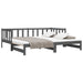 Pat de zi extensibil, gri, 2x(90x190) cm, lemn masiv de pin - WALTI WALTI