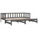 Pat de zi extensibil, gri, 2x(90x190) cm, lemn masiv de pin - WALTI WALTI
