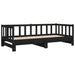 Pat de zi extensibil, negru, 2x(90x190) cm, lemn masiv de pin - WALTI WALTI