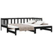 Pat de zi extensibil, negru, 2x(90x190) cm, lemn masiv de pin - WALTI WALTI