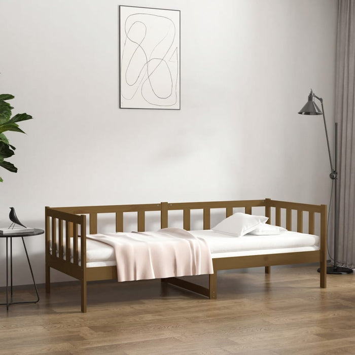 Pat de zi, maro miere, 80x200 cm, lemn masiv de pin - WALTI WALTI
