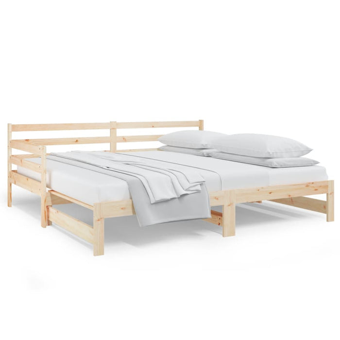 Pat de zi extensibil, 2x(80x200) cm, lemn masiv de pin WALTI