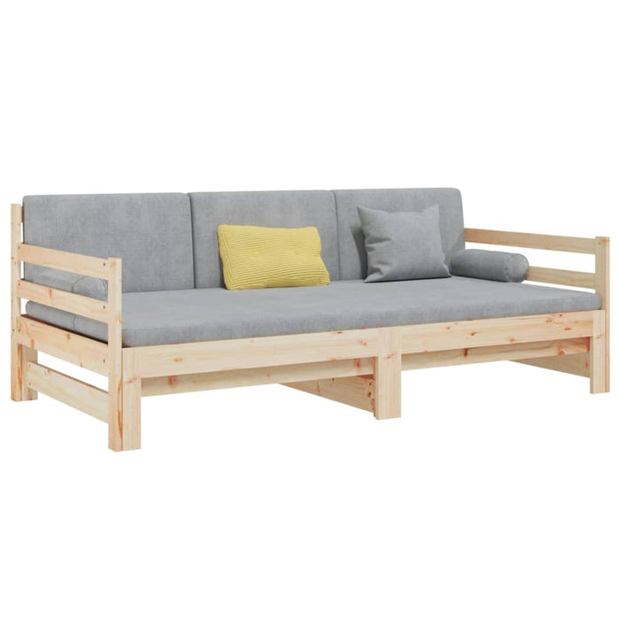 Pat de zi extensibil, 2x(80x200) cm, lemn masiv de pin WALTI