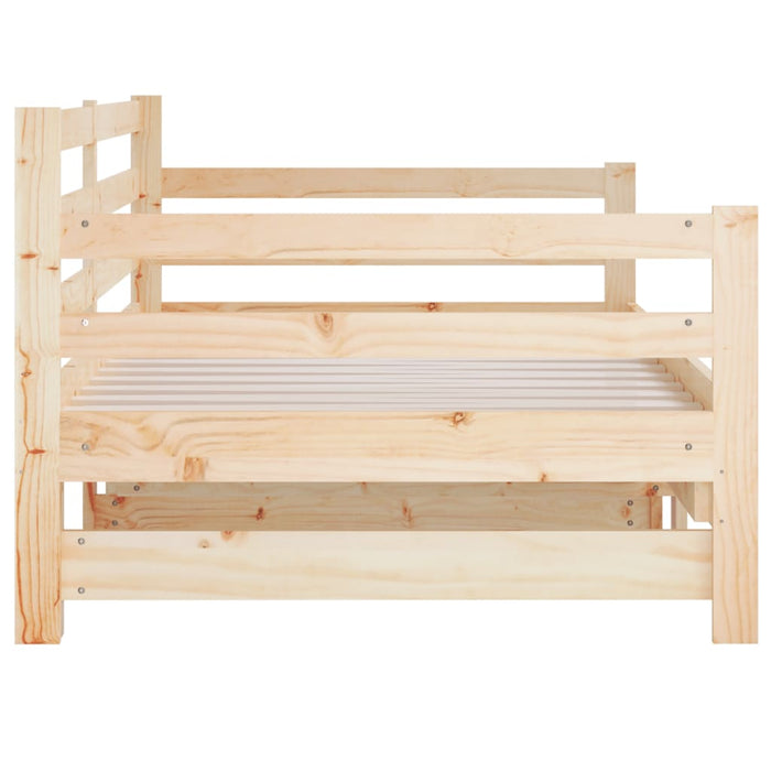 Pat de zi extensibil, 2x(80x200) cm, lemn masiv de pin WALTI