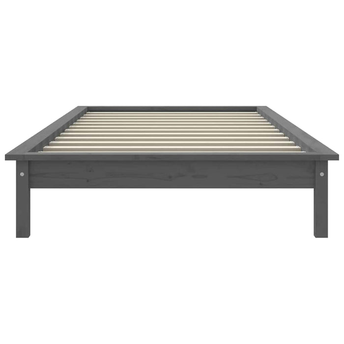 Cadru de pat, gri, 90x200 cm, lemn masiv de pin - WALTI WALTI