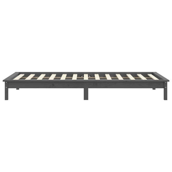 Cadru de pat, gri, 90x200 cm, lemn masiv de pin - WALTI WALTI