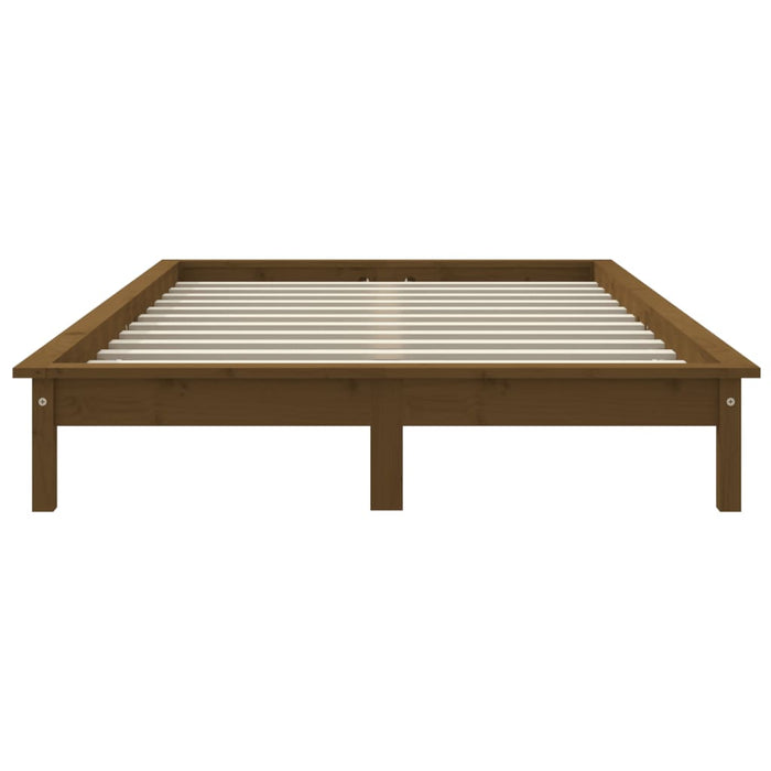 Cadru de pat Super King maro miere 180x200 cm lemn masiv pin - WALTI WALTI