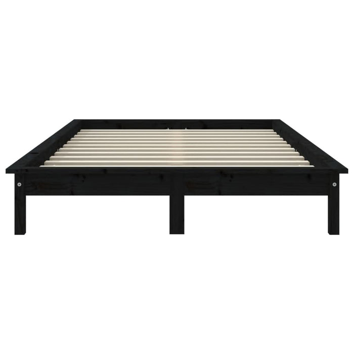 Cadru de pat Super King, negru, 180x200 cm, lemn masiv de pin - WALTI WALTI